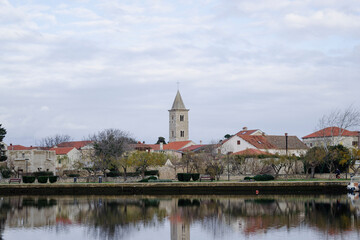 Obraz premium View in the city of Nin, Dalmatia, Croatia