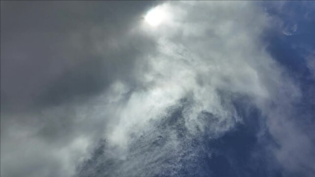 Soleil qui se cache dans les nuages