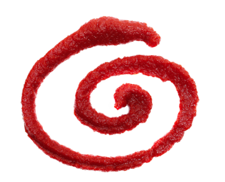 Double concentrated tomato paste   isolated on white 