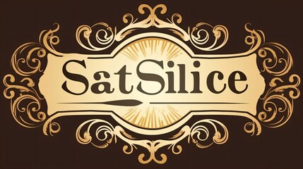 Elegant vintage logo design with ornate floral elements and a classic font. Perfect for a luxury brand or product. 

