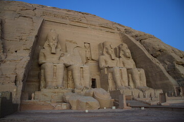 Fototapeta na wymiar Der grosse Tempel des Ramses II in Abu Simbel