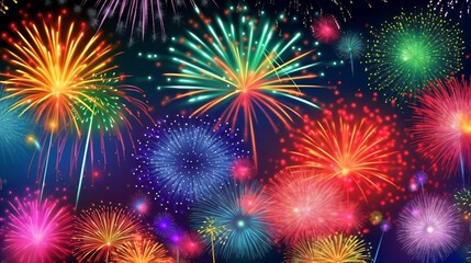 Fototapeta premium fireworks in the sky