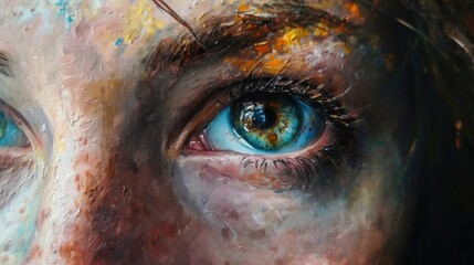 Naklejka premium illustration of a look with an expression of astonishment generative ai