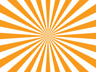 sunburst yellow background retro rays layout, vintage sunbeam burst. Party invitation, carnival circus ticket ray pattern, stripped vector background. Fair poster