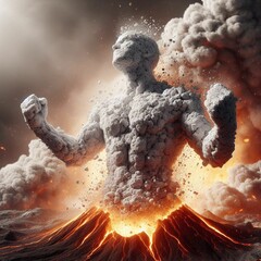 La fuerza de un volcán - obrazy, fototapety, plakaty