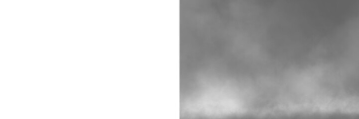 White color fog png. Fog isolated on transparent background. Fog cloud smoke effect. Realistic fog cloud smoke mist texture.	