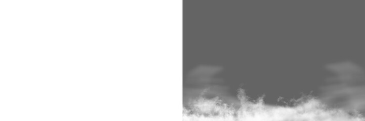Fototapeta premium White color fog png. Fog isolated on transparent background. Fog cloud smoke effect. Realistic fog cloud smoke mist texture. 