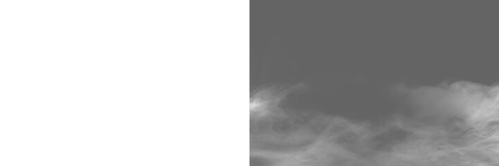 White color fog png. Fog isolated on transparent background. Fog cloud smoke effect. Realistic fog cloud smoke mist texture.	