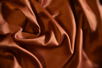 Silk waving textile close up view