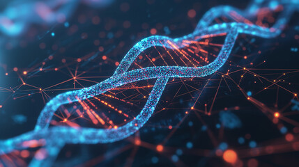 DNA helix strand - obrazy, fototapety, plakaty