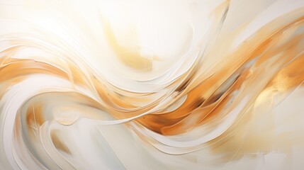 A golden elixir swirls through a sea of pristine white, creating an opulent abstract masterpiece in stunning high definition. - obrazy, fototapety, plakaty
