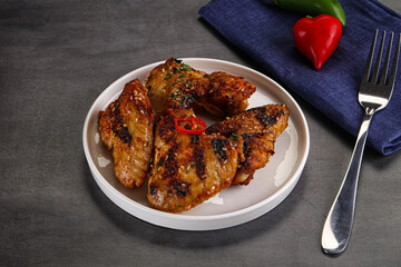 Buffalo grilled chicken wings barbecue