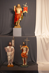 Three old wooden figures of Jesus by unknown provincial masters