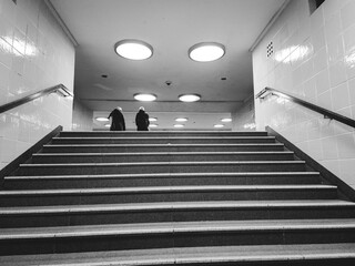 stairway in the subway in Berlin