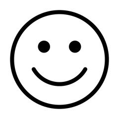 Happy smiley emoticon. Design can use for web and mobile app. Vector illustration