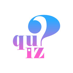 quiz and question mark concept. vector quiz logo