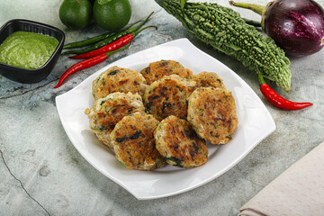 Indian style - chicken kebab with herbs