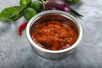 Indian cuisine - butter chicken with sauce