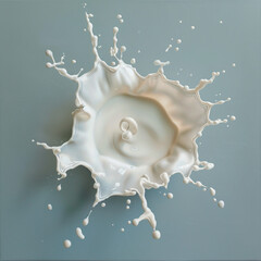 milk splash on white background