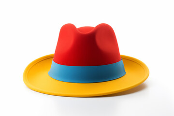 Fototapeta premium Colorful hat on white background.
