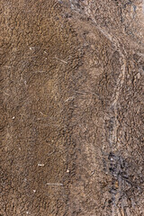 Aerial texture of dry river with crack textures