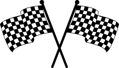 crossed checkered racing flag svg vector cutfile