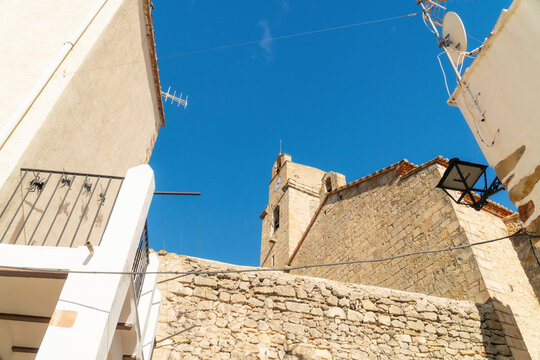 Medieval church in Xodos village, Comunidad Valenciana, Spain