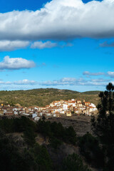 Fototapeta na wymiar Panoramic view to Xodos town, in Castellón, Comunidad valenciana (Spain)