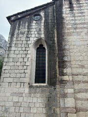 Naklejka premium Old town Kotor Montenegro Mountains Sea Walk Adventure Tourism attraction