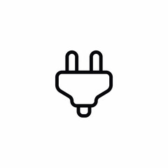 Electric Plug Vector Icon Sign Symbol