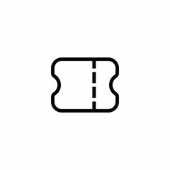 Cut Ticket Talon Coupon Vector Icon Sign Symbol