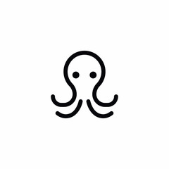 Octopus Devilfish Vector Icon Sign Symbol
