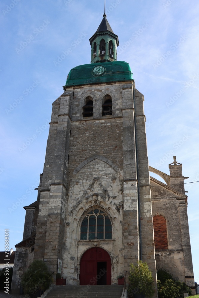 Sticker church of st Jean in Joigny, France 