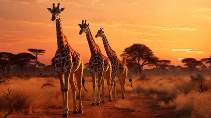 Foto op Aluminium giraffes in the african savannah © ditaja
