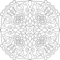 Mandala. Coloring book. Vector illustration.	
