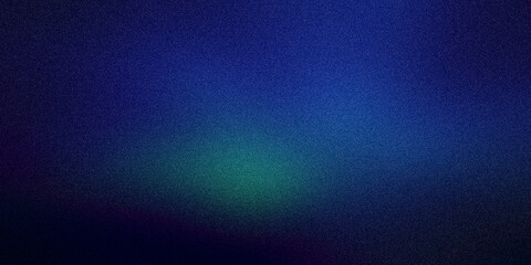Grainy abstract ultra wide dark blue turquoise green azure gradient premium background. Perfect for design, banner, wallpaper, template,  creative projects, desktop. Exclusive quality, vintage style