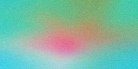 Grainy abstract ultrawide turquoise pink azure green gradient premium background. Perfect for design, banner, wallpaper, template, art, creative projects, desktop. Exclusive quality, vintage style