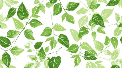  a close up of a green leafy pattern on a white background with green leaves on the top of the leaves and the bottom of the leaves on the bottom of the leaves.