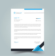Modern Corporate Letterhead Template, Business
 style letterhead template design for project with standard sizes.