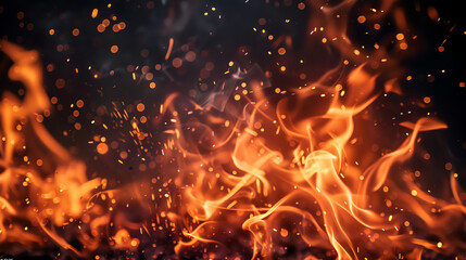 Flames and Sparks in Darkness, Abstract