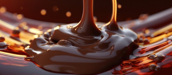 delicious Chocolate Sauce Background melted