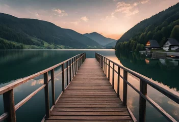 Fototapeten lake in the mountains © rabia