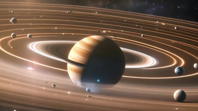 Artists Rendering of the Solar System With Its Planets