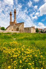 Cifte Minareli Medrese (Double Minaret Thelogical Schools). The structure is located at the city...