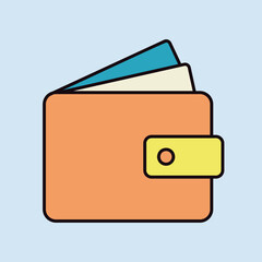 Purse icon vector. Wallet sign isolated
