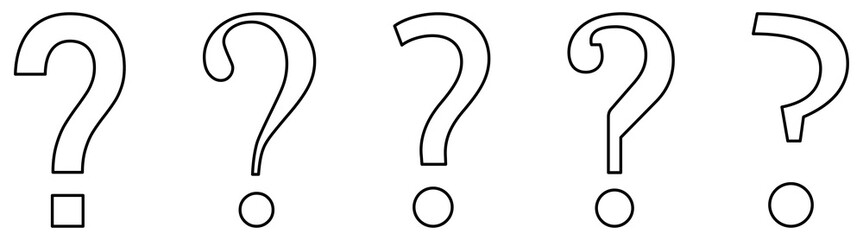 Question mark line icon set. Design can use for web and mobile app. Vector illustration