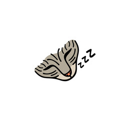 Sleeping cat, napping, sleep and sleepy. Animal and pet, kitten or catlike, veterinary and pet store, illustration