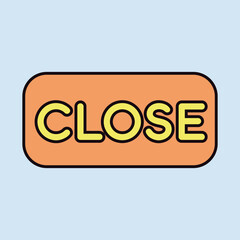 Close sign Vector icon on white background