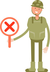 Soldier Character Showing Wrong Mark
