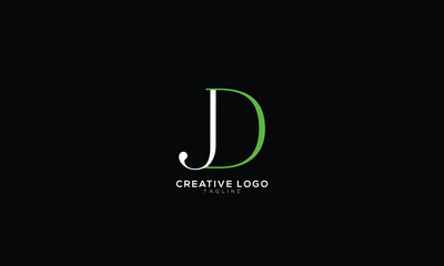 JD Abstract initial monogram letter alphabet logo design